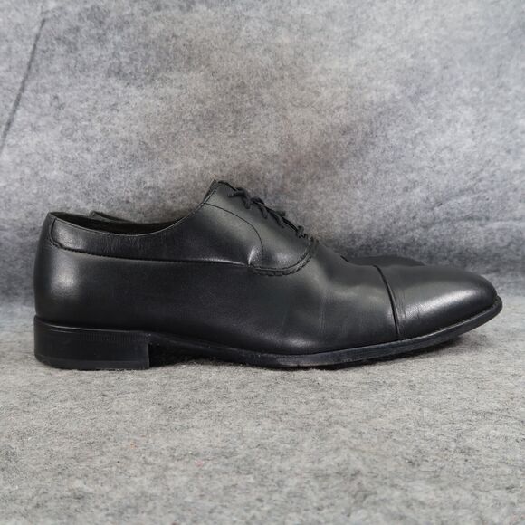 Hart Schaffner Marx Shoe Men 11 Oxford Cap Toe Formal Professional Classic Black - Picture 16 of 16